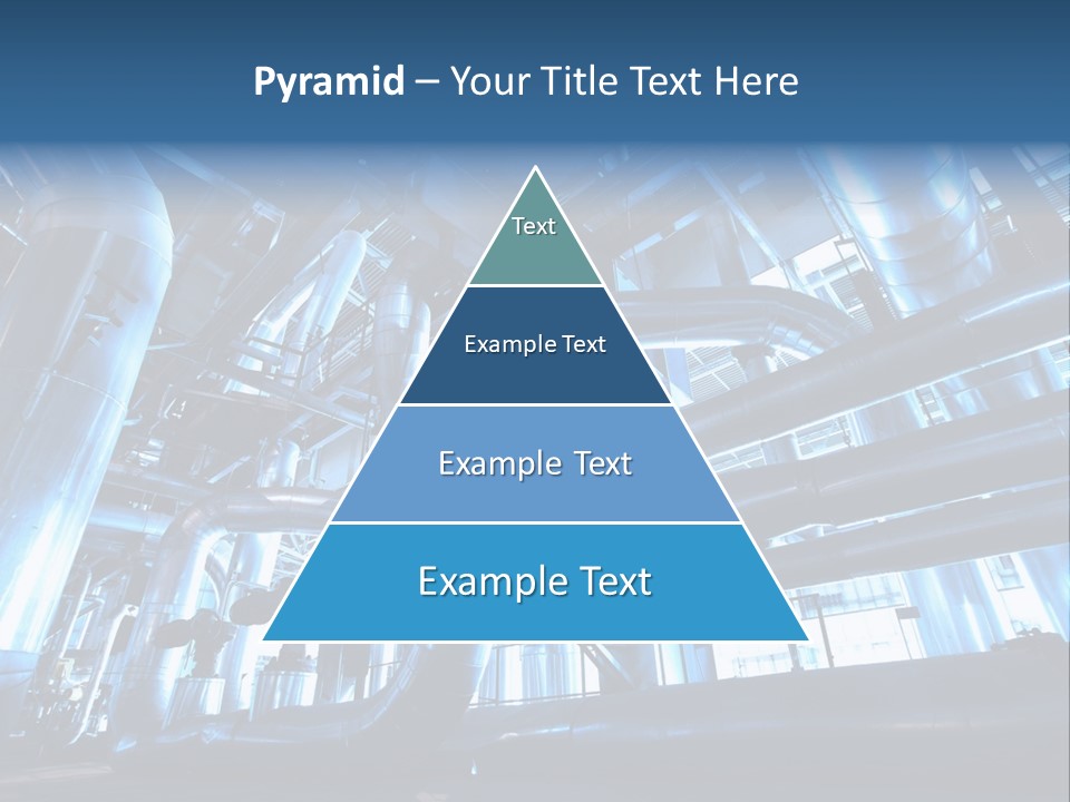 A Large Group Of Pipes In A Building PowerPoint Template