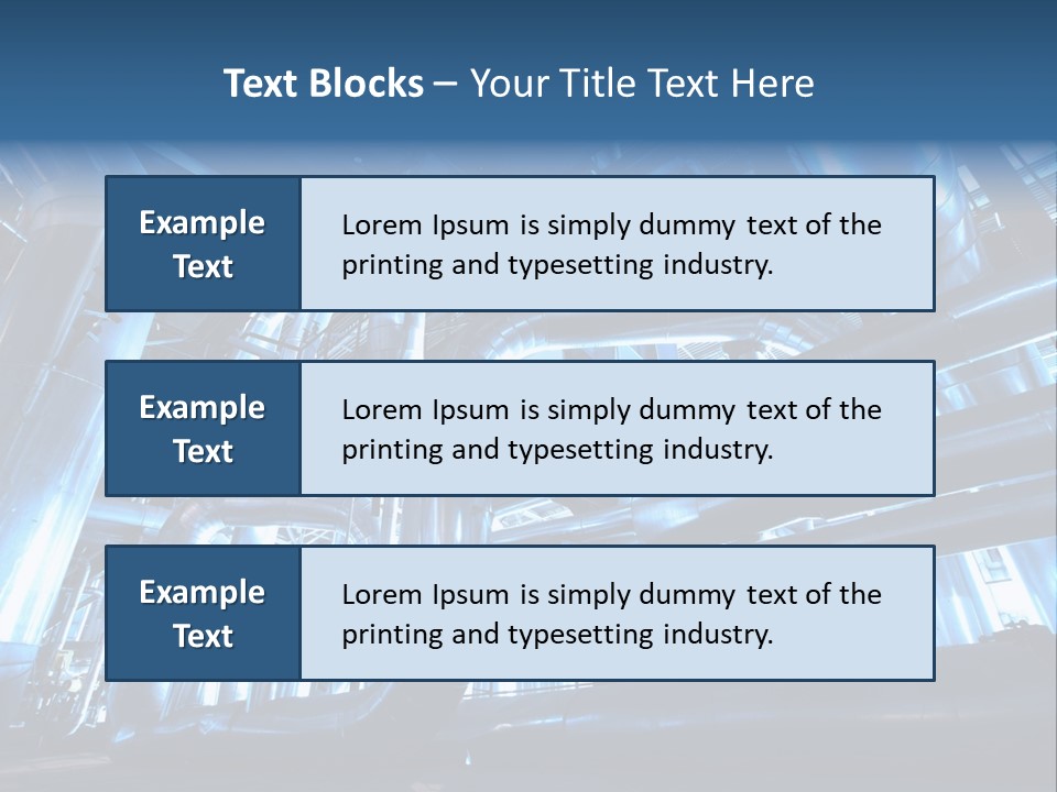 A Large Group Of Pipes In A Building PowerPoint Template
