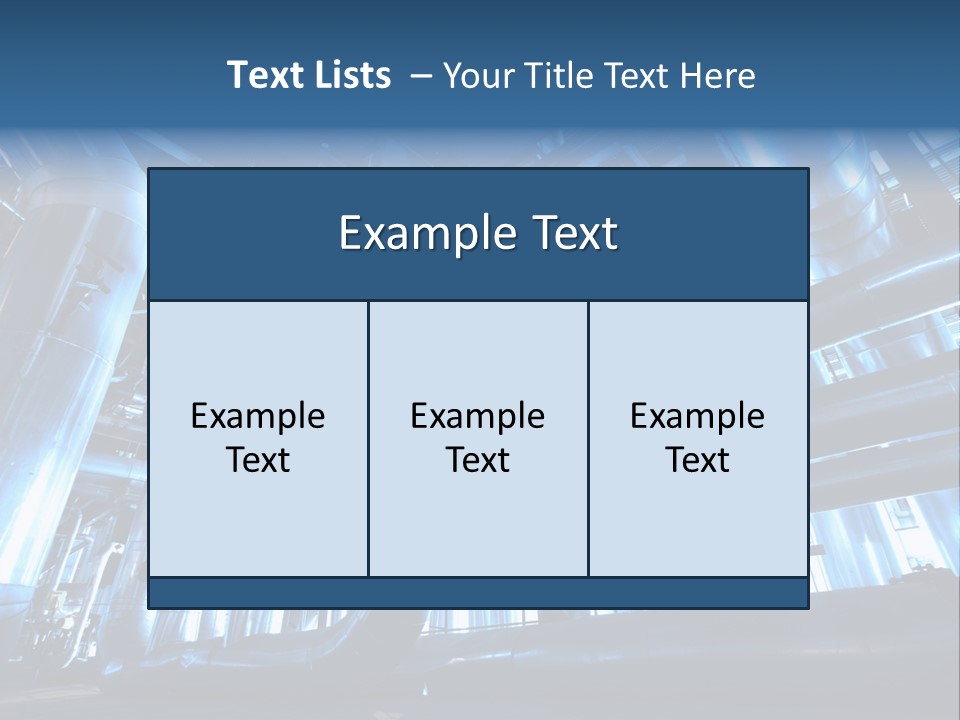 A Large Group Of Pipes In A Building PowerPoint Template