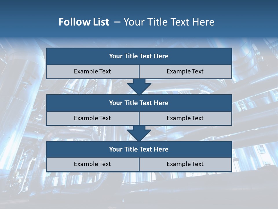 A Large Group Of Pipes In A Building PowerPoint Template