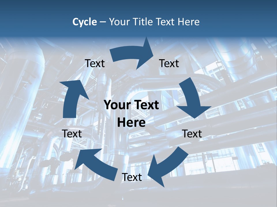 A Large Group Of Pipes In A Building PowerPoint Template