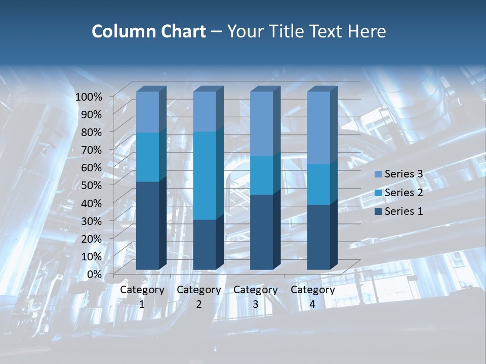 A Large Group Of Pipes In A Building PowerPoint Template