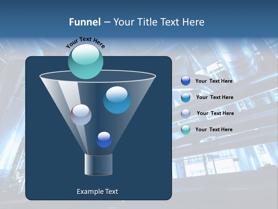 A Large Group Of Pipes In A Building PowerPoint Template