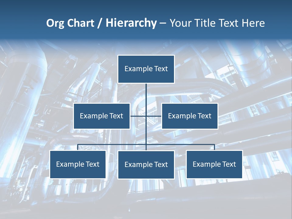 A Large Group Of Pipes In A Building PowerPoint Template