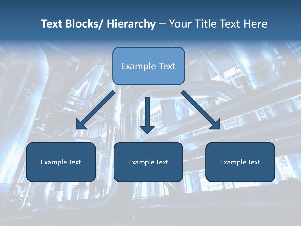 A Large Group Of Pipes In A Building PowerPoint Template
