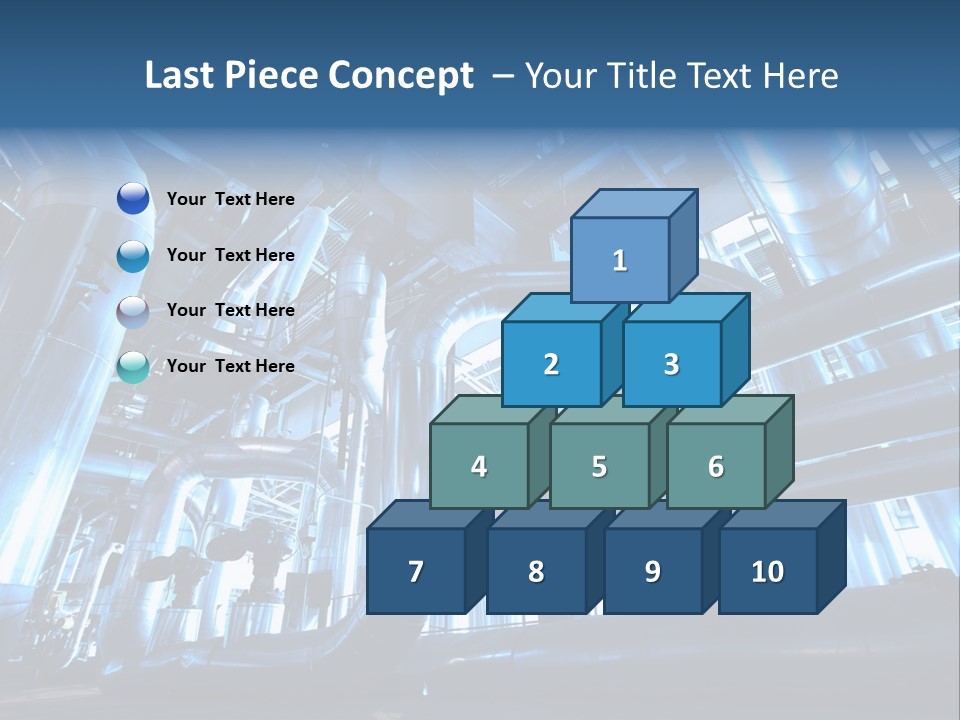 A Large Group Of Pipes In A Building PowerPoint Template