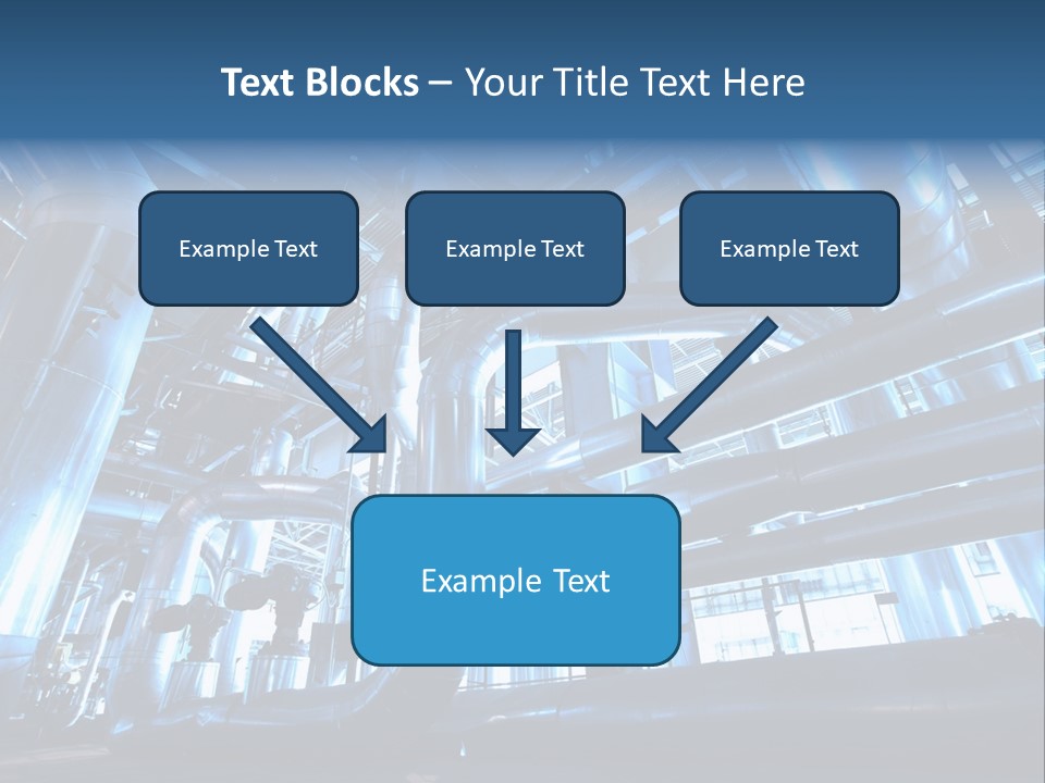 A Large Group Of Pipes In A Building PowerPoint Template