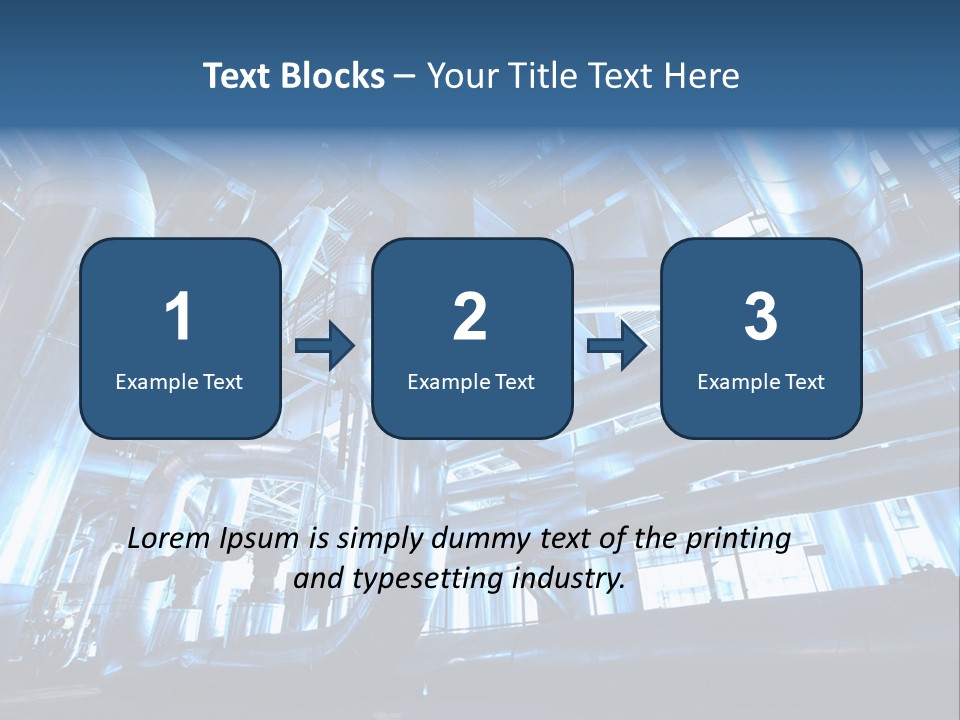 A Large Group Of Pipes In A Building PowerPoint Template