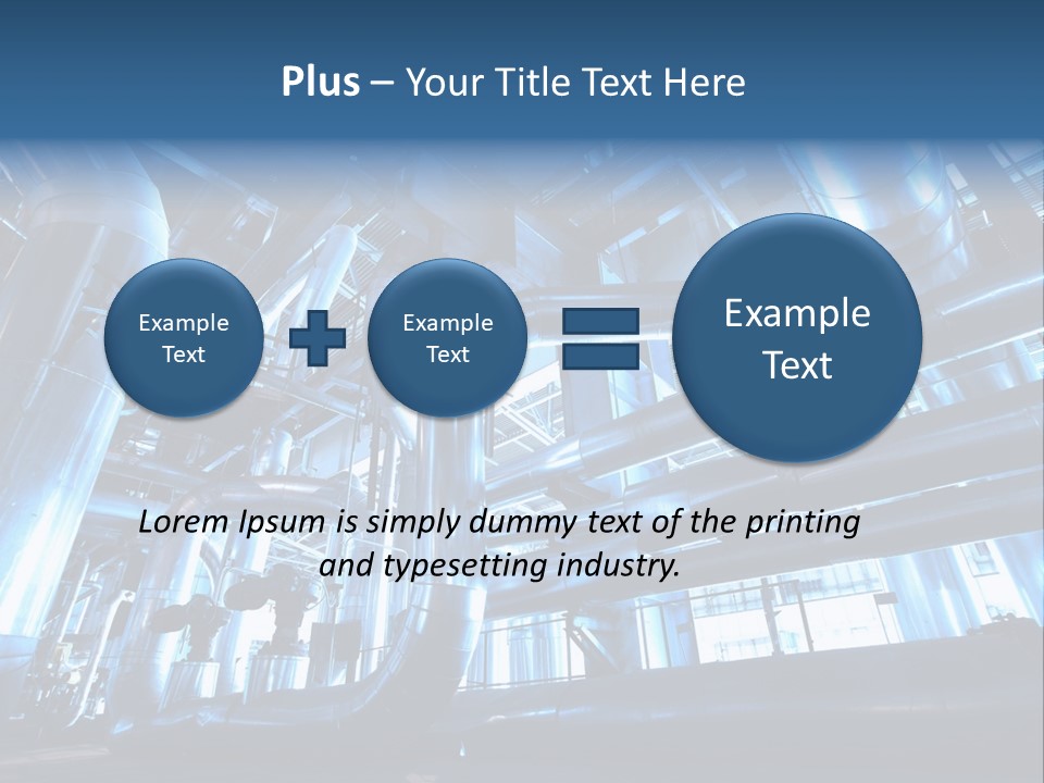 A Large Group Of Pipes In A Building PowerPoint Template