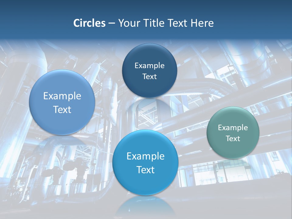 A Large Group Of Pipes In A Building PowerPoint Template