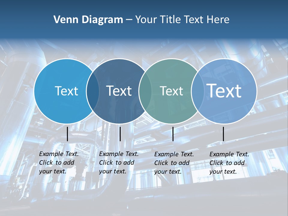 A Large Group Of Pipes In A Building PowerPoint Template