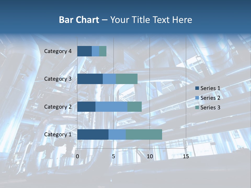 A Large Group Of Pipes In A Building PowerPoint Template