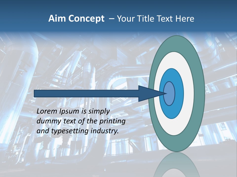 A Large Group Of Pipes In A Building PowerPoint Template
