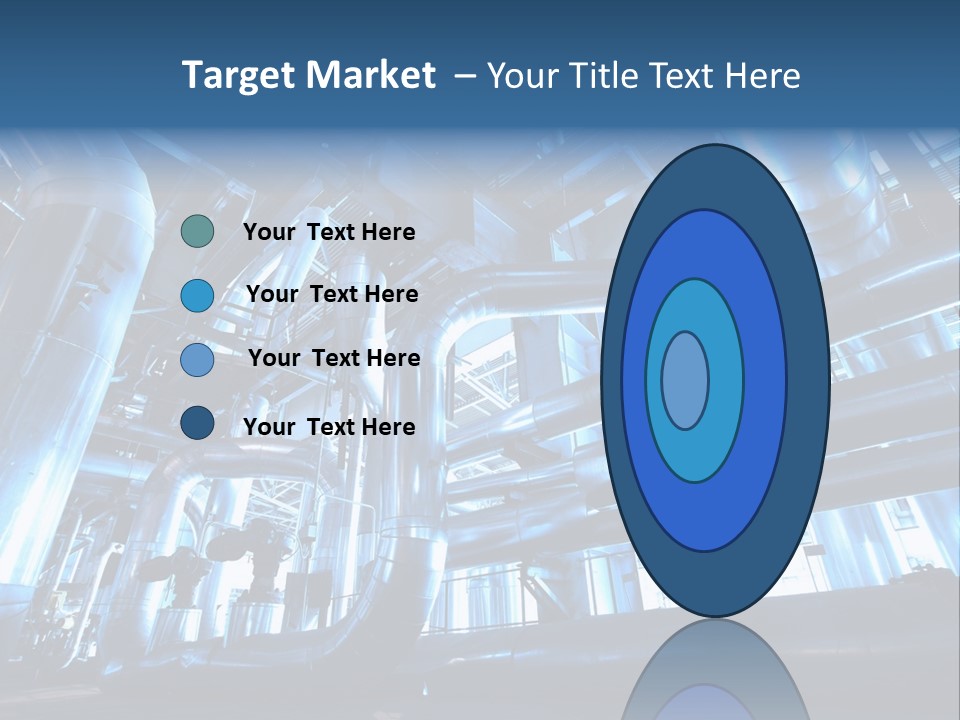 A Large Group Of Pipes In A Building PowerPoint Template