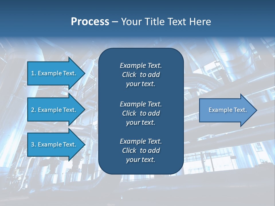 A Large Group Of Pipes In A Building PowerPoint Template