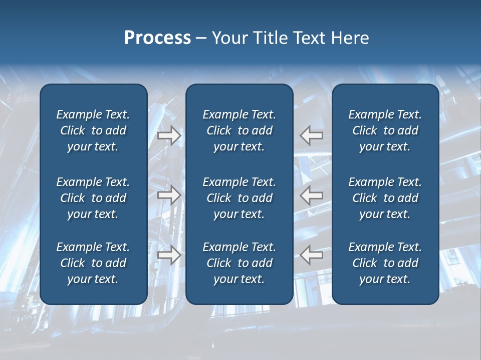A Large Group Of Pipes In A Building PowerPoint Template