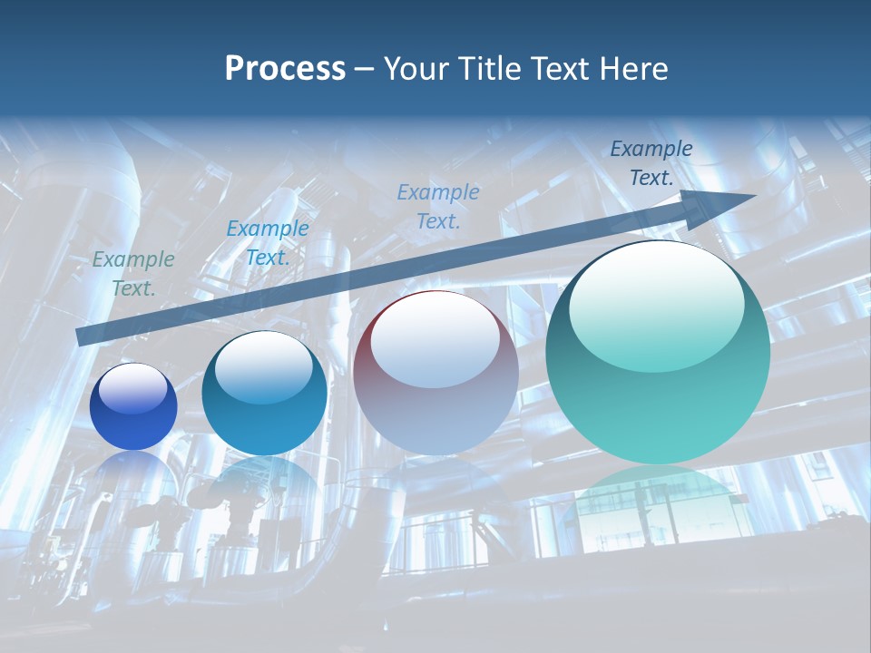 A Large Group Of Pipes In A Building PowerPoint Template