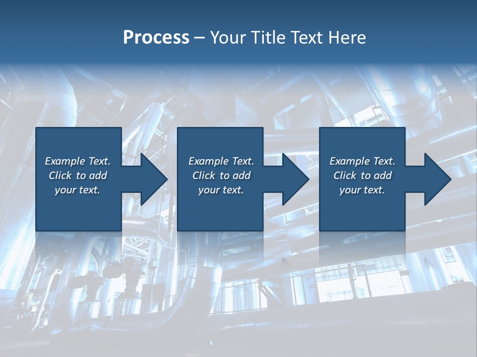 A Large Group Of Pipes In A Building PowerPoint Template