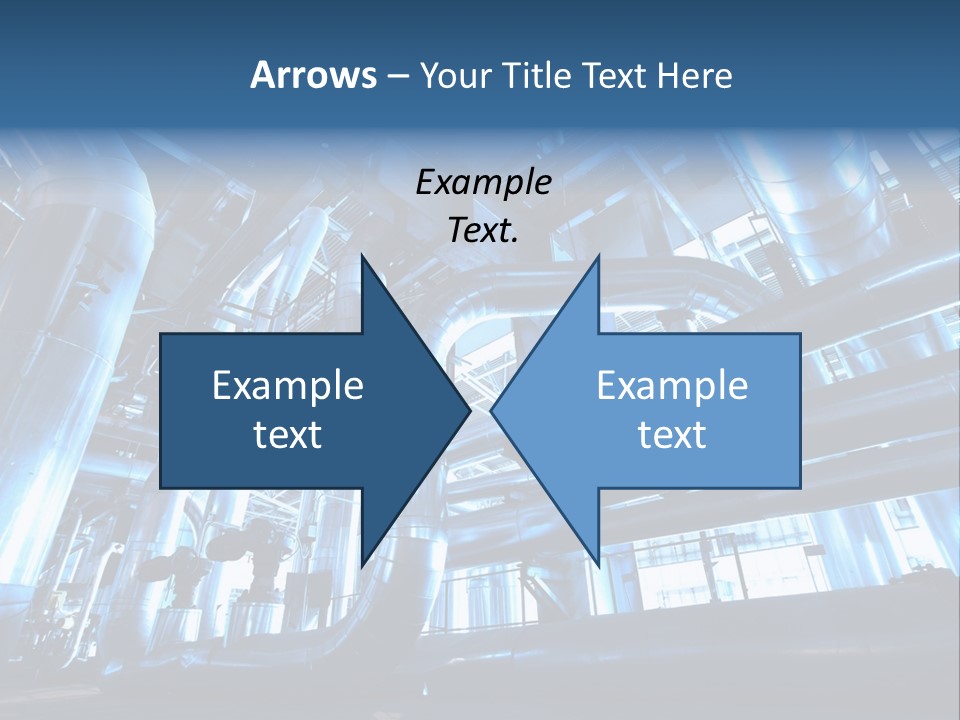 A Large Group Of Pipes In A Building PowerPoint Template