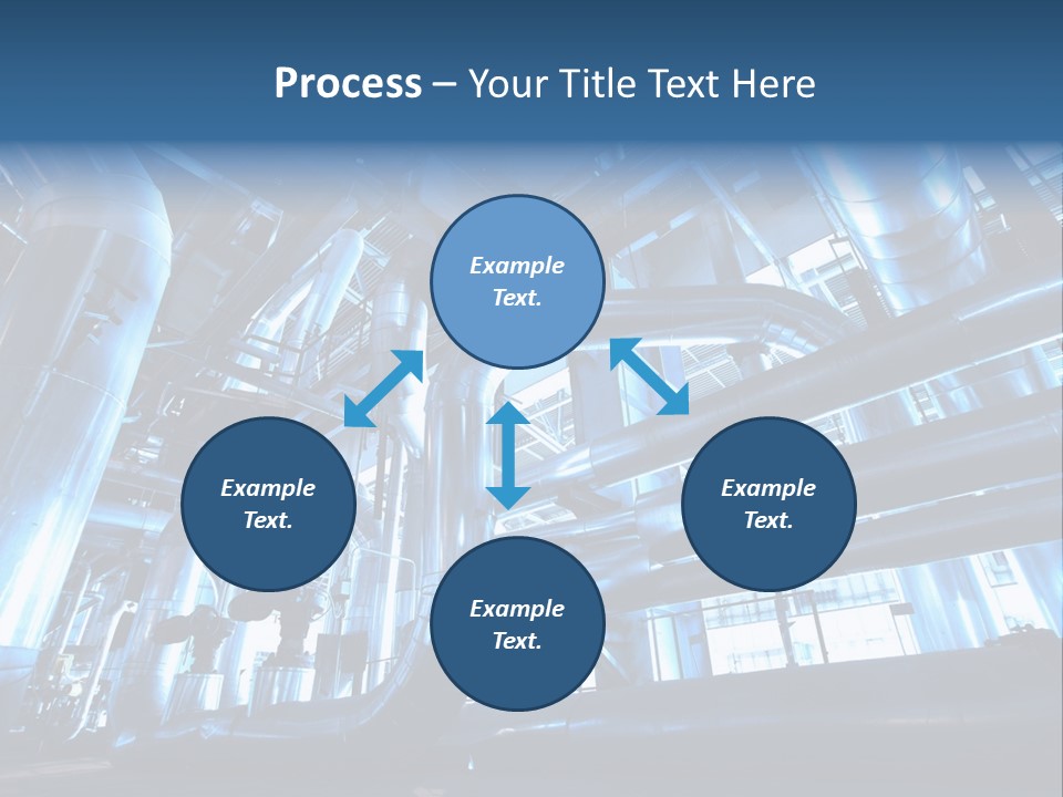 A Large Group Of Pipes In A Building PowerPoint Template