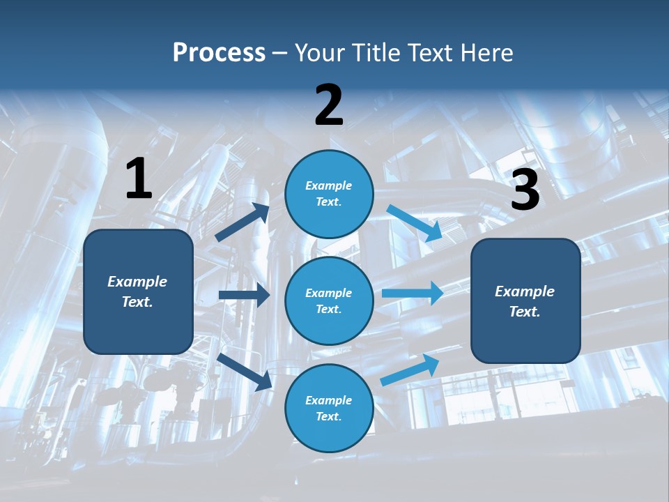 A Large Group Of Pipes In A Building PowerPoint Template