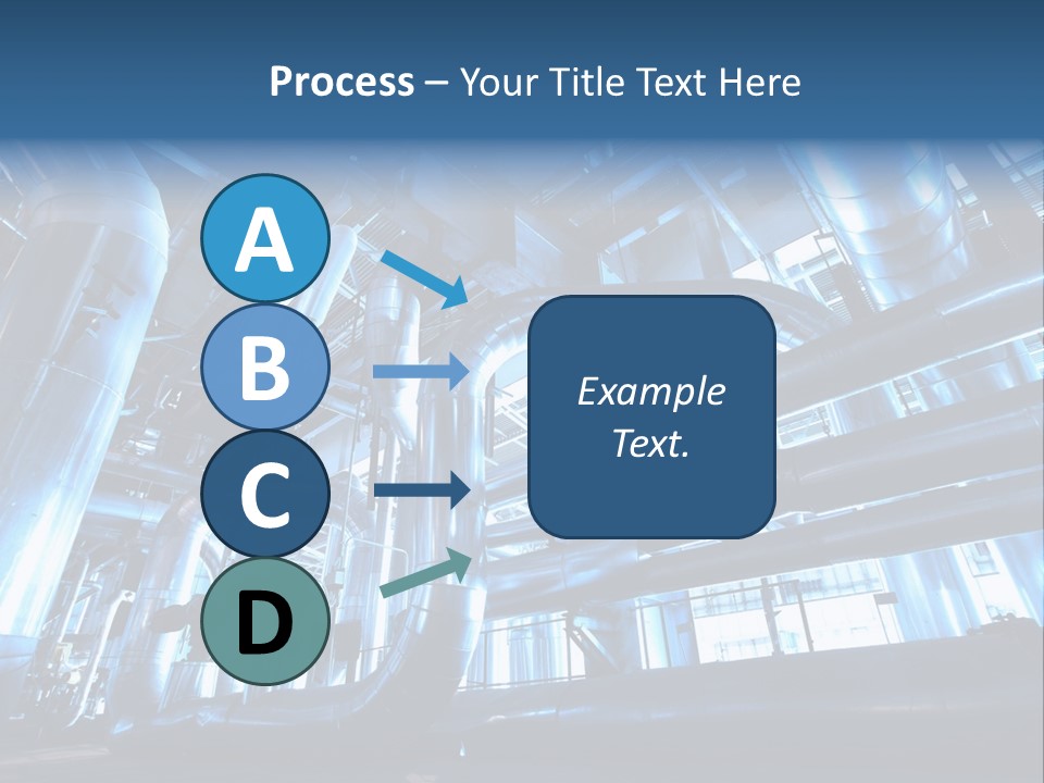 A Large Group Of Pipes In A Building PowerPoint Template