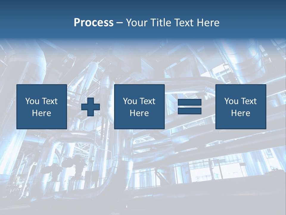 A Large Group Of Pipes In A Building PowerPoint Template