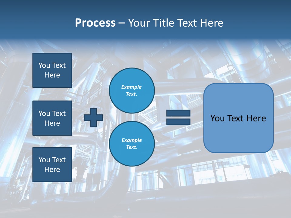 A Large Group Of Pipes In A Building PowerPoint Template