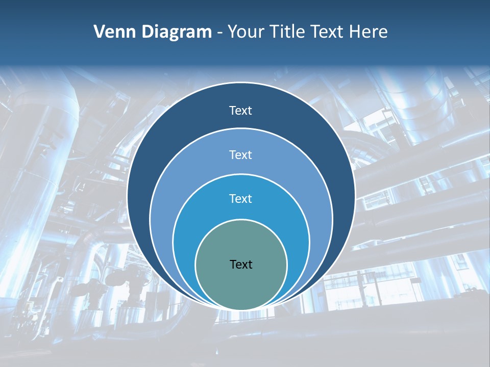 A Large Group Of Pipes In A Building PowerPoint Template
