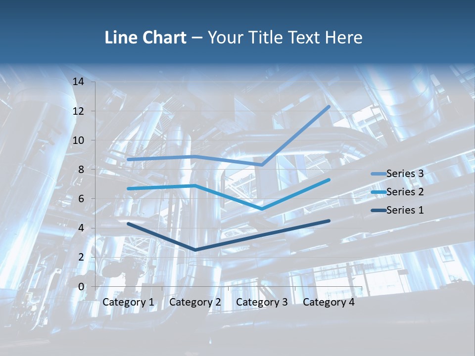 A Large Group Of Pipes In A Building PowerPoint Template