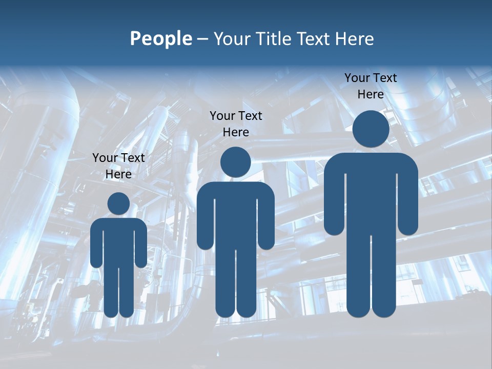 A Large Group Of Pipes In A Building PowerPoint Template