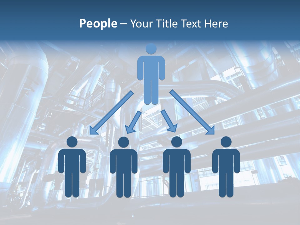 A Large Group Of Pipes In A Building PowerPoint Template