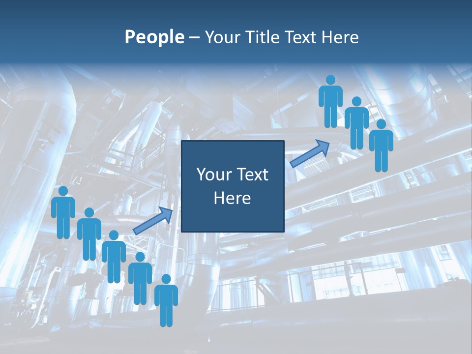 A Large Group Of Pipes In A Building PowerPoint Template