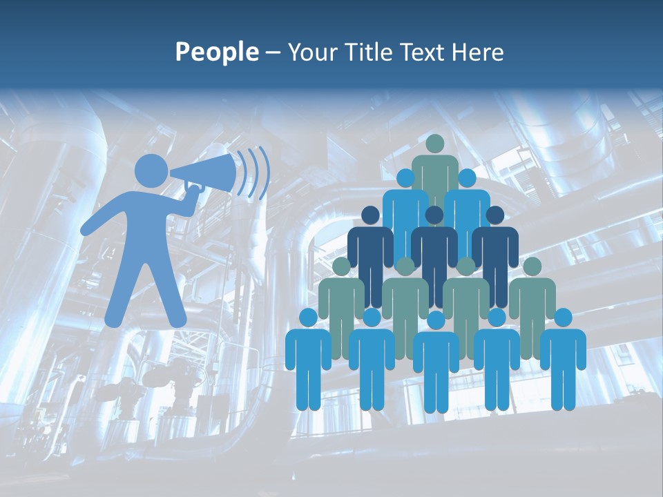 A Large Group Of Pipes In A Building PowerPoint Template