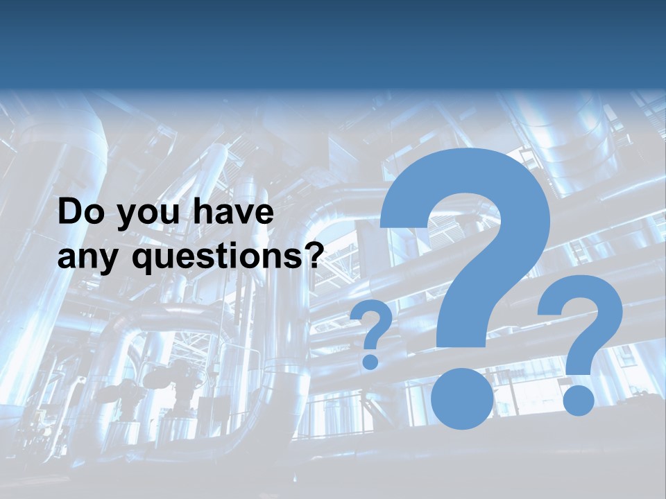 A Large Group Of Pipes In A Building PowerPoint Template