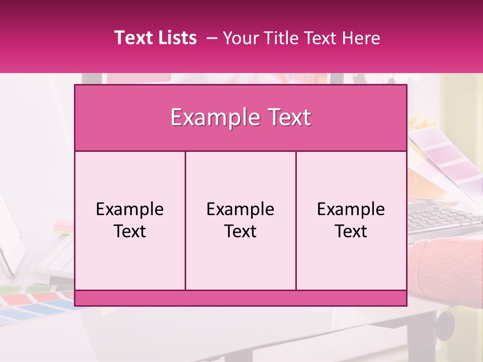 A Woman Sitting At A Desk Using A Computer PowerPoint Template