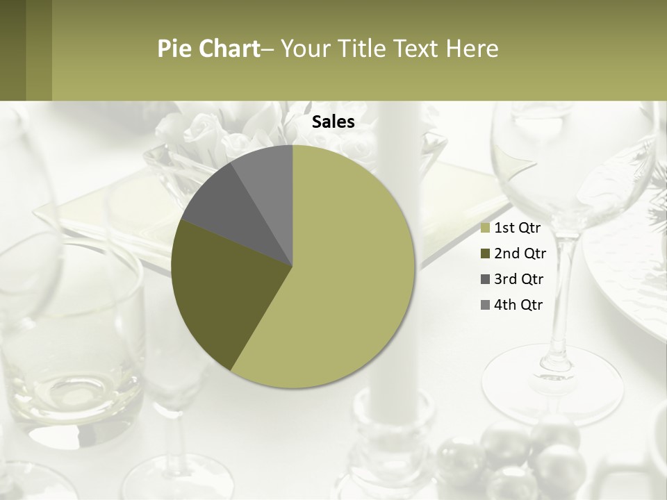 A Table With A Vase Of Flowers And Wine Glasses PowerPoint Template