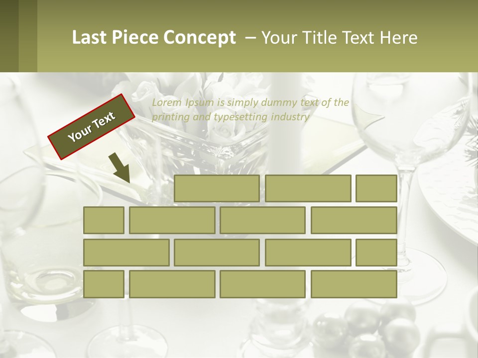 A Table With A Vase Of Flowers And Wine Glasses PowerPoint Template