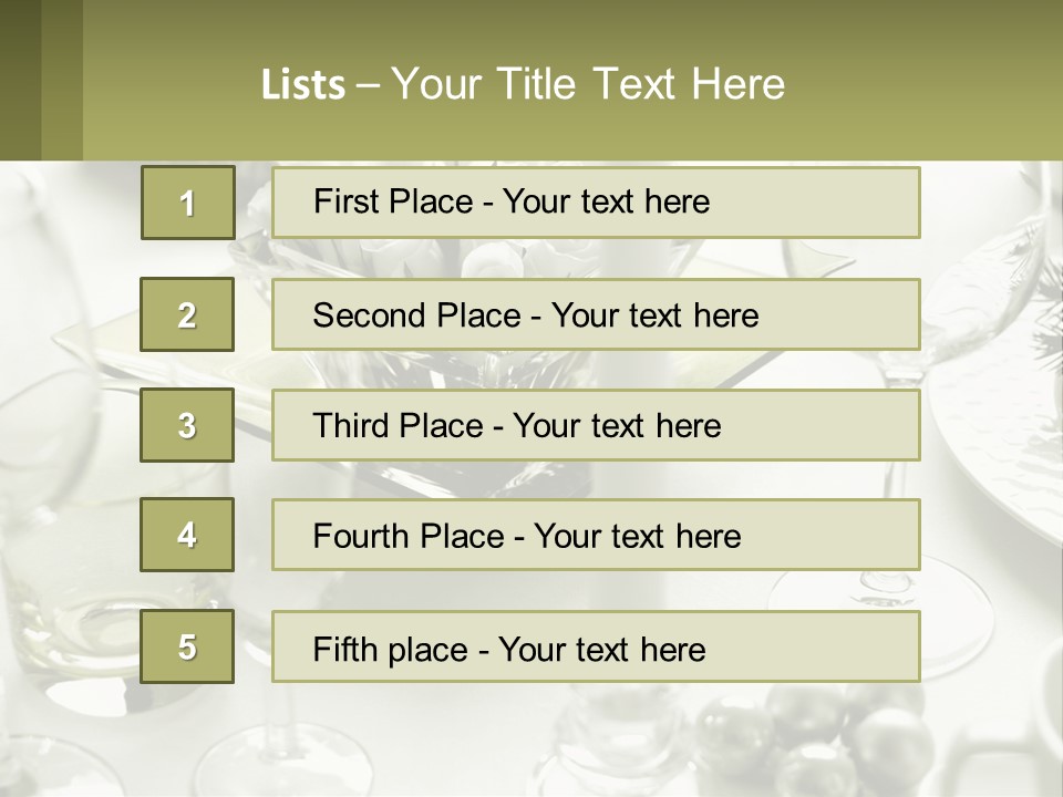 A Table With A Vase Of Flowers And Wine Glasses PowerPoint Template