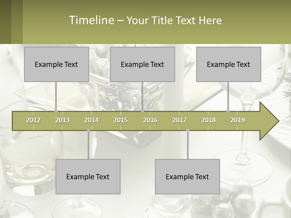 A Table With A Vase Of Flowers And Wine Glasses PowerPoint Template
