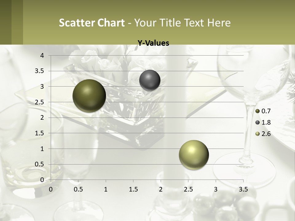 A Table With A Vase Of Flowers And Wine Glasses PowerPoint Template