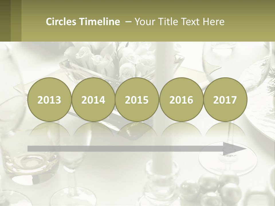 A Table With A Vase Of Flowers And Wine Glasses PowerPoint Template