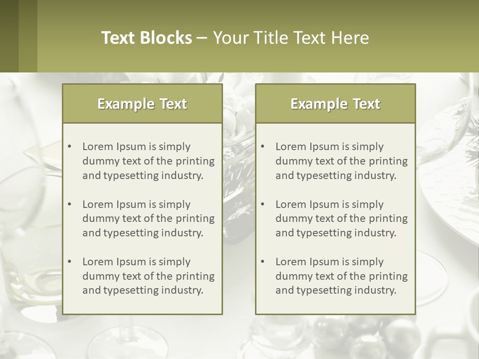 A Table With A Vase Of Flowers And Wine Glasses PowerPoint Template