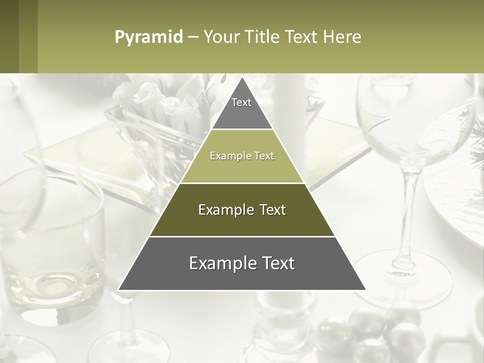 A Table With A Vase Of Flowers And Wine Glasses PowerPoint Template