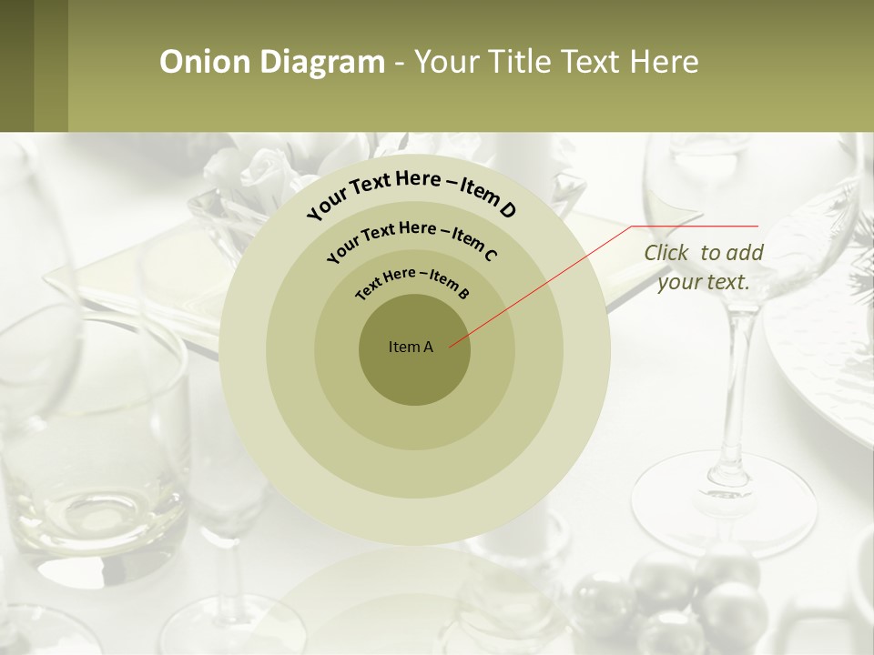 A Table With A Vase Of Flowers And Wine Glasses PowerPoint Template