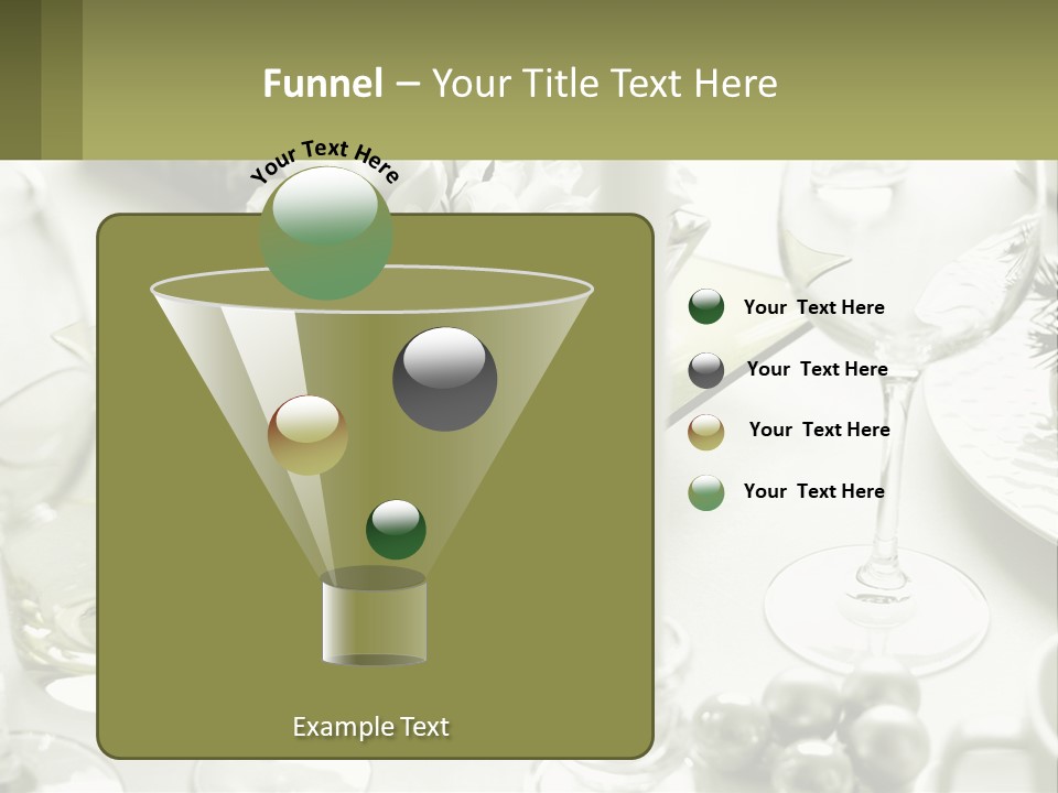 A Table With A Vase Of Flowers And Wine Glasses PowerPoint Template