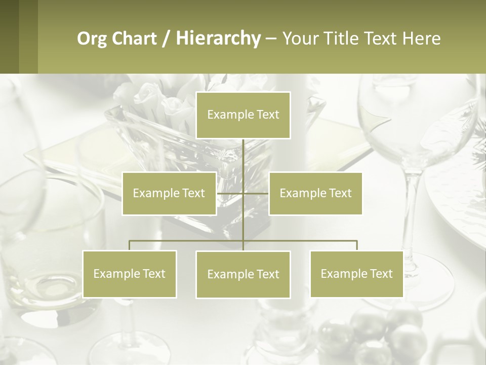 A Table With A Vase Of Flowers And Wine Glasses PowerPoint Template