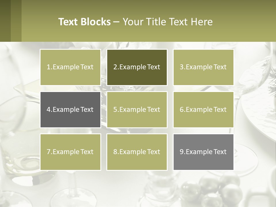 A Table With A Vase Of Flowers And Wine Glasses PowerPoint Template
