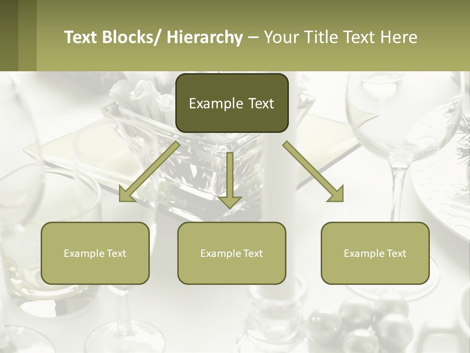 A Table With A Vase Of Flowers And Wine Glasses PowerPoint Template