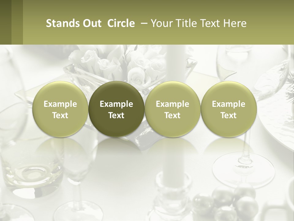 A Table With A Vase Of Flowers And Wine Glasses PowerPoint Template
